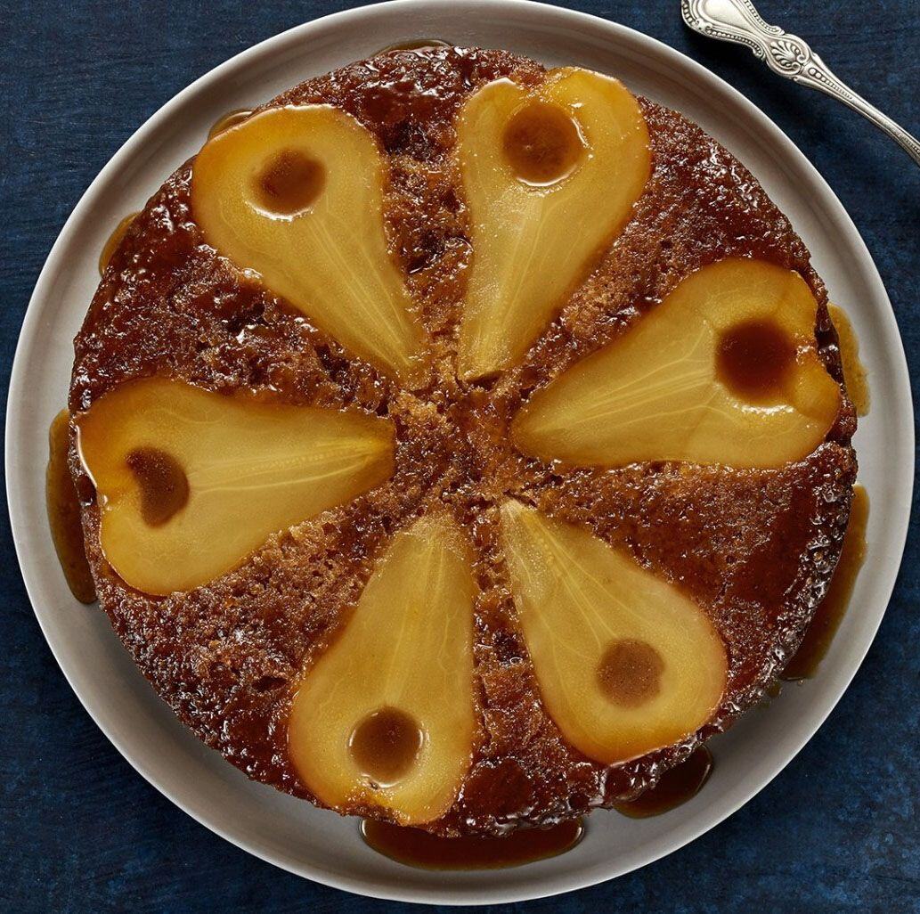 Upside Down Pear Cake Recipe 